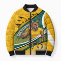 Personalized Australia Soccer Kangaroo Mascot Bomber Puffer Jacket Sydney Opera House - Hear the Champions Roar Football