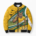 Personalized Australia Soccer Kangaroo Mascot Bomber Puffer Jacket Sydney Opera House - Hear the Champions Roar Football