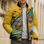 Personalized Australia Soccer Kangaroo Mascot Bomber Puffer Jacket Sydney Opera House - Hear the Champions Roar Football