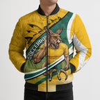 Personalized Australia Soccer Kangaroo Mascot Bomber Puffer Jacket Sydney Opera House - Hear the Champions Roar Football