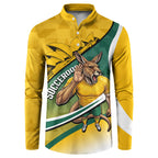 Personalized Australia Soccer Kangaroo Mascot Button Sweatshirt Sydney Opera House - Hear the Champions Roar Football