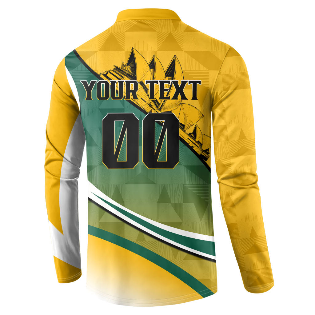 Personalized Australia Soccer Kangaroo Mascot Button Sweatshirt Sydney Opera House - Hear the Champions Roar Football