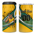 Personalized Australia Soccer Kangaroo Mascot 4 in 1 Can Cooler Tumbler Sydney Opera House - Hear the Champions Roar Football