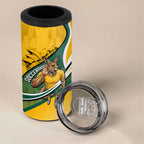 Personalized Australia Soccer Kangaroo Mascot 4 in 1 Can Cooler Tumbler Sydney Opera House - Hear the Champions Roar Football
