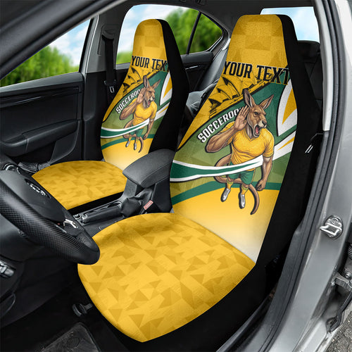 Personalized Australia Soccer Kangaroo Mascot Car Seat Cover Sydney Opera House - Hear the Champions Roar Football