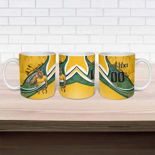 Personalized Australia Soccer Kangaroo Mascot Ceramic Mug Sydney Opera House - Hear the Champions Roar Football