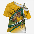 Personalized Australia Soccer Kangaroo Mascot Cross Shoulder Shirt Sydney Opera House - Hear the Champions Roar Football