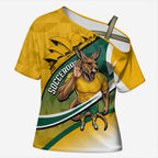 Personalized Australia Soccer Kangaroo Mascot Cross Shoulder Shirt Sydney Opera House - Hear the Champions Roar Football