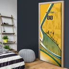 Personalized Australia Soccer Kangaroo Mascot Door Cover Sydney Opera House - Hear the Champions Roar Football