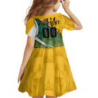 Personalized Australia Soccer Kangaroo Mascot Family Matching Off Shoulder Maxi Dress and Hawaiian Shirt Sydney Opera House - Hear the Champions Roar Football