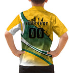 Personalized Australia Soccer Kangaroo Mascot Family Matching Puletasi and Hawaiian Shirt Sydney Opera House - Hear the Champions Roar Football