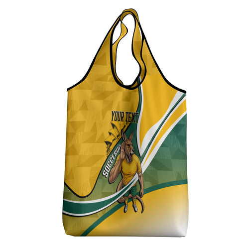 Personalized Australia Soccer Kangaroo Mascot Grocery Bag Sydney Opera House - Hear the Champions Roar Football