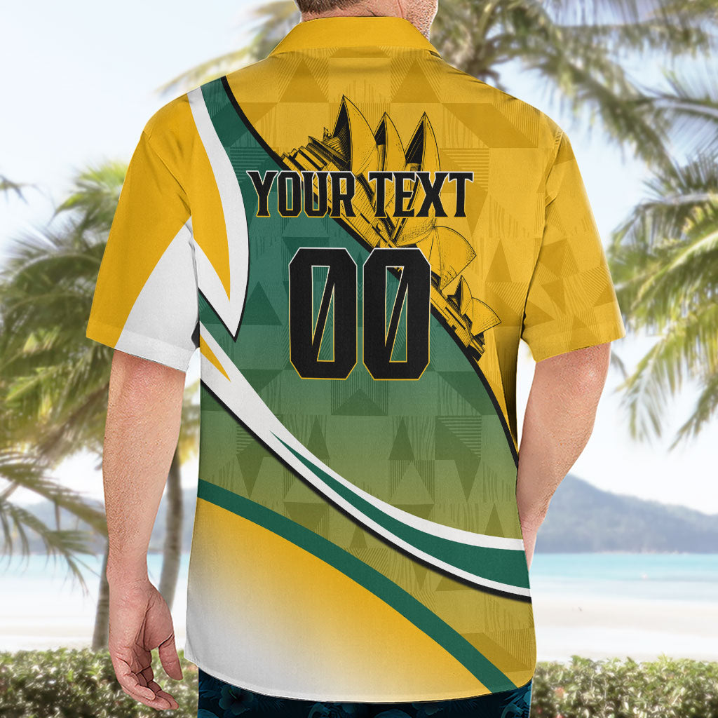 Personalized Australia Soccer Kangaroo Mascot Hawaiian Shirt Sydney Opera House - Hear the Champions Roar Football