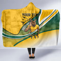 Personalized Australia Soccer Kangaroo Mascot Hooded Blanket Sydney Opera House - Hear the Champions Roar Football