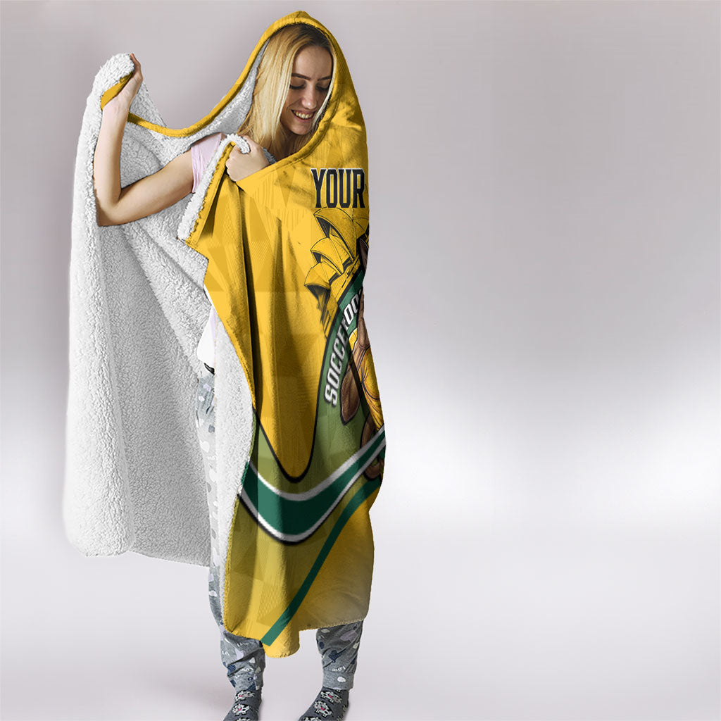 Personalized Australia Soccer Kangaroo Mascot Hooded Blanket Sydney Opera House - Hear the Champions Roar Football