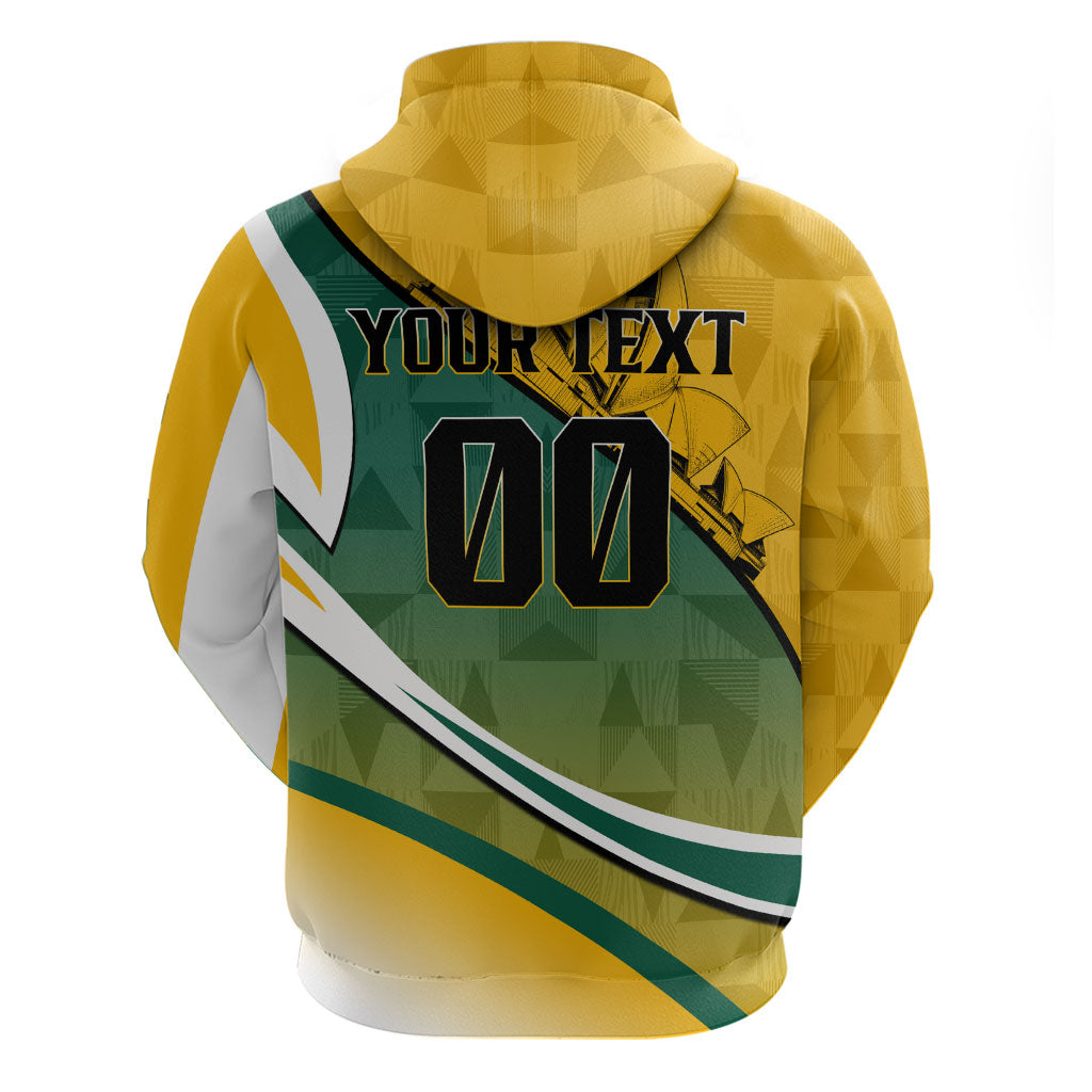 Personalized Australia Soccer Kangaroo Mascot Hoodie Sydney Opera House - Hear the Champions Roar Football