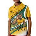 Personalized Australia Soccer Kangaroo Mascot Kid Polo Shirt Sydney Opera House - Hear the Champions Roar Football