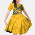 Personalized Australia Soccer Kangaroo Mascot Kid Short Sleeve Dress Sydney Opera House - Hear the Champions Roar Football