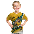 Personalized Australia Soccer Kangaroo Mascot Kid T Shirt Sydney Opera House - Hear the Champions Roar Football