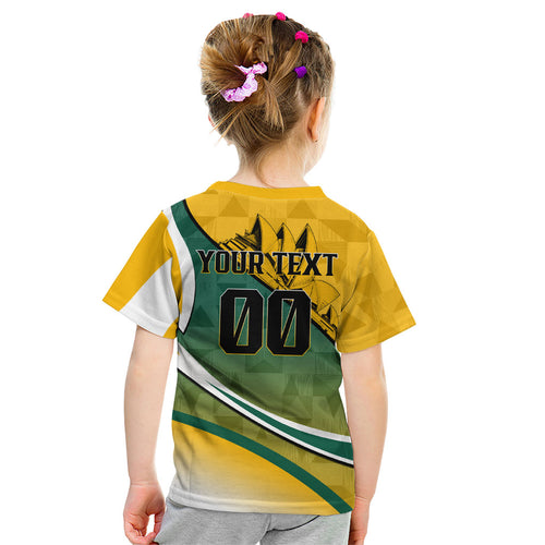 Personalized Australia Soccer Kangaroo Mascot Kid T Shirt Sydney Opera House - Hear the Champions Roar Football