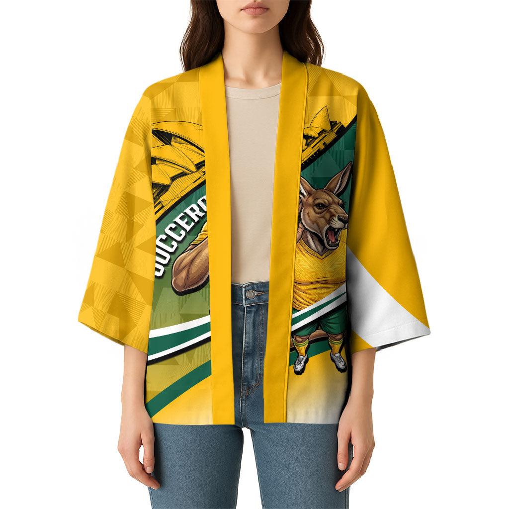 Personalized Australia Soccer Kangaroo Mascot Kimono Sydney Opera House - Hear the Champions Roar Football