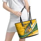 Personalized Australia Soccer Kangaroo Mascot Leather Tote Bag Sydney Opera House - Hear the Champions Roar Football