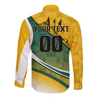 Personalized Australia Soccer Kangaroo Mascot Long Sleeve Button Shirt Sydney Opera House - Hear the Champions Roar Football