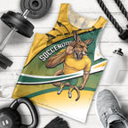 Personalized Australia Soccer Kangaroo Mascot Men Tank Top Sydney Opera House - Hear the Champions Roar Football