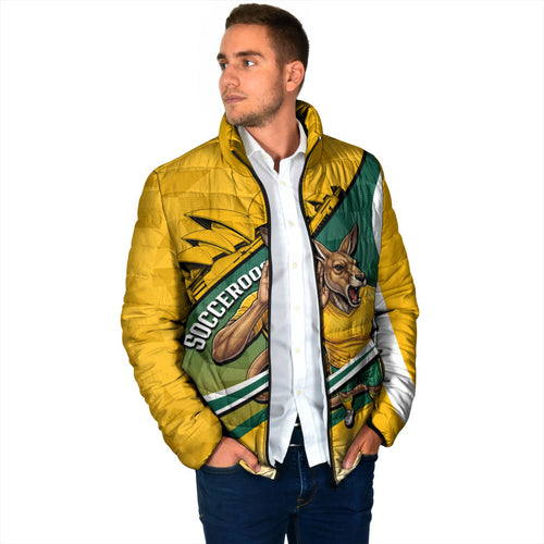 Personalized Australia Soccer Kangaroo Mascot Padded Jacket Sydney Opera House - Hear the Champions Roar Football