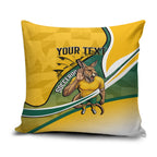 Personalized Australia Soccer Kangaroo Mascot Pillow Cover Sydney Opera House - Hear the Champions Roar Football