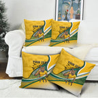 Personalized Australia Soccer Kangaroo Mascot Pillow Cover Sydney Opera House - Hear the Champions Roar Football