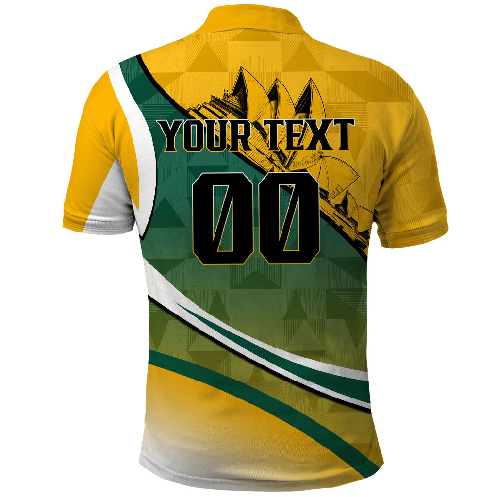 Personalized Australia Soccer Kangaroo Mascot Polo Shirt Sydney Opera House - Hear the Champions Roar Football
