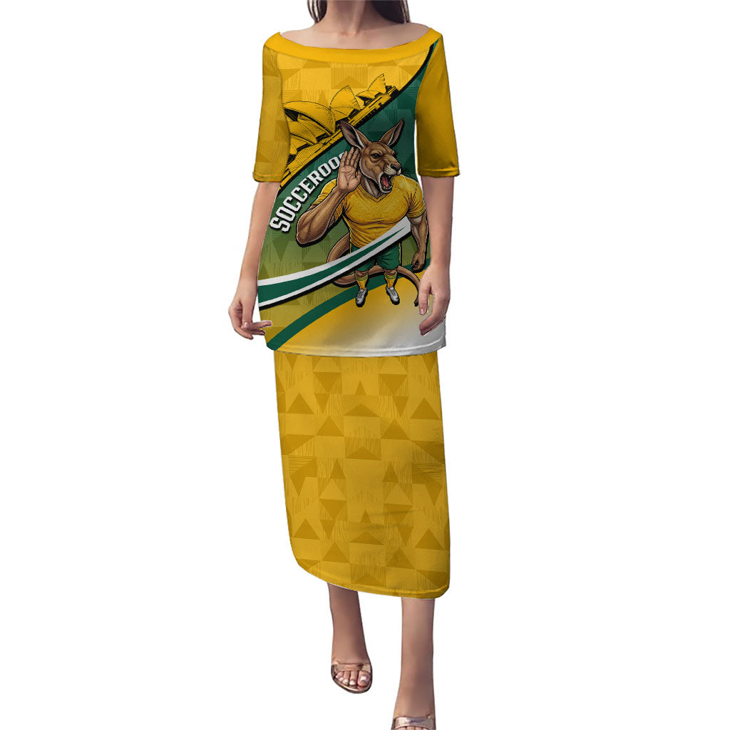 Personalized Australia Soccer Kangaroo Mascot Puletasi Sydney Opera House - Hear the Champions Roar Football