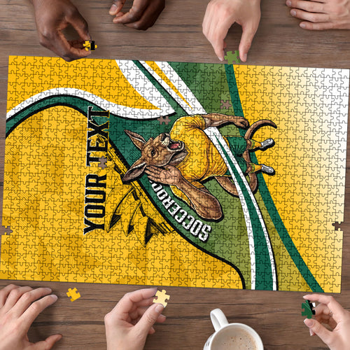 Personalized Australia Soccer Kangaroo Mascot Puzzle Sydney Opera House - Hear the Champions Roar Football