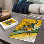 Personalized Australia Soccer Kangaroo Mascot Puzzle Sydney Opera House - Hear the Champions Roar Football