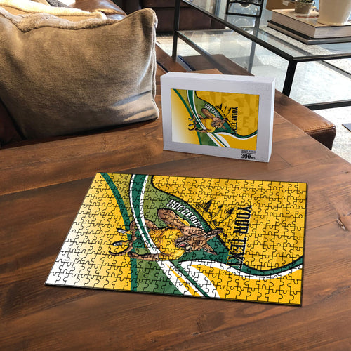 Personalized Australia Soccer Kangaroo Mascot Puzzle Sydney Opera House - Hear the Champions Roar Football