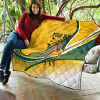 Personalized Australia Soccer Kangaroo Mascot Quilt Sydney Opera House - Hear the Champions Roar Football