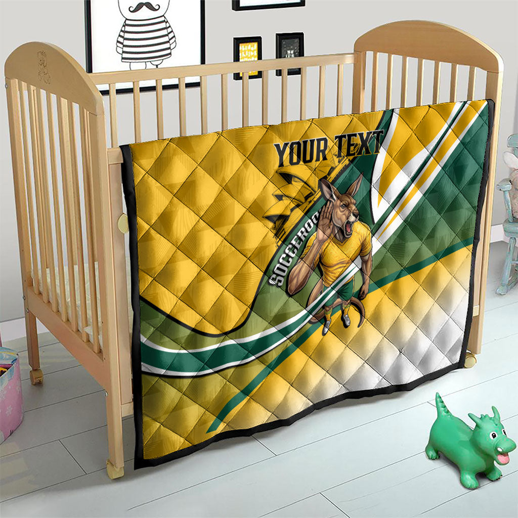 Personalized Australia Soccer Kangaroo Mascot Quilt Sydney Opera House - Hear the Champions Roar Football