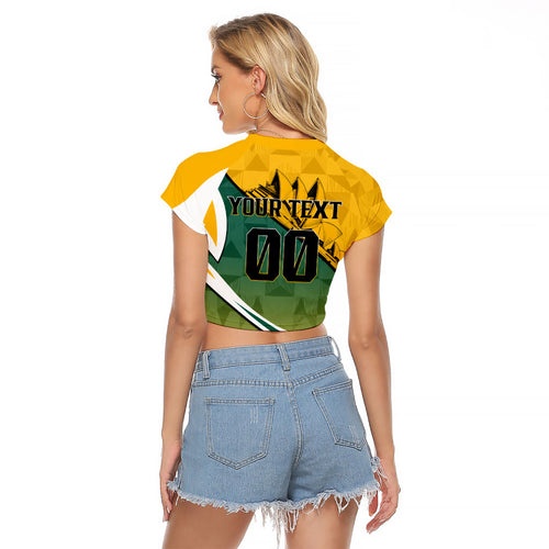 Personalized Australia Soccer Kangaroo Mascot Raglan Cropped T Shirt Sydney Opera House - Hear the Champions Roar Football