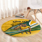 Personalized Australia Soccer Kangaroo Mascot Round Carpet Sydney Opera House - Hear the Champions Roar Football