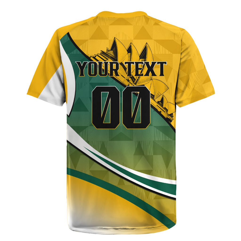 Personalized Australia Soccer Kangaroo Mascot Rugby Jersey Sydney Opera House - Hear the Champions Roar Football
