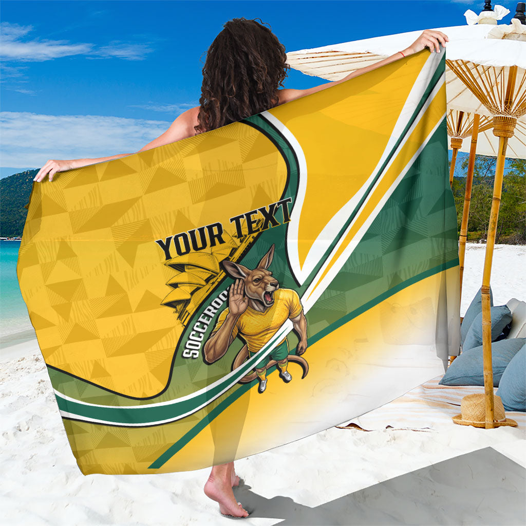 Personalized Australia Soccer Kangaroo Mascot Sarong Sydney Opera House - Hear the Champions Roar Football