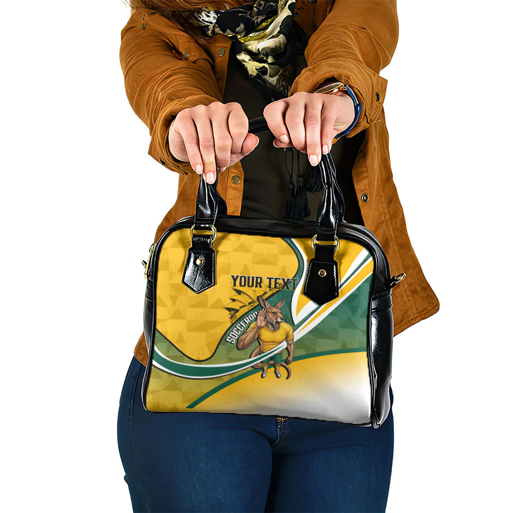Personalized Australia Soccer Kangaroo Mascot Shoulder Handbag Sydney Opera House - Hear the Champions Roar Football