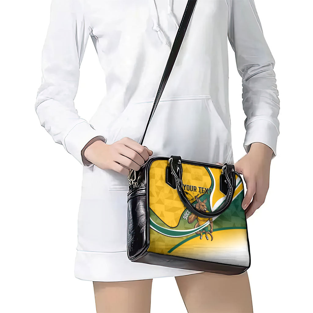 Personalized Australia Soccer Kangaroo Mascot Shoulder Handbag Sydney Opera House - Hear the Champions Roar Football