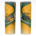 Personalized Australia Soccer Kangaroo Mascot Skinny Tumbler Sydney Opera House - Hear the Champions Roar Football