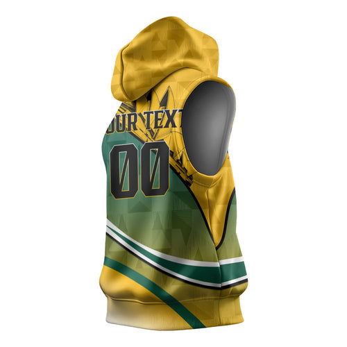 Personalized Australia Soccer Kangaroo Mascot Sleeveless Hoodie Sydney Opera House - Hear the Champions Roar Football