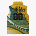 Personalized Australia Soccer Kangaroo Mascot Sleeveless Puffer Jacket Sydney Opera House - Hear the Champions Roar Football