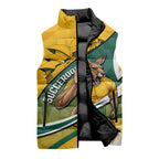 Personalized Australia Soccer Kangaroo Mascot Sleeveless Puffer Jacket Sydney Opera House - Hear the Champions Roar Football