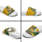 Personalized Australia Soccer Kangaroo Mascot Slide Sandals Sydney Opera House - Hear the Champions Roar Football