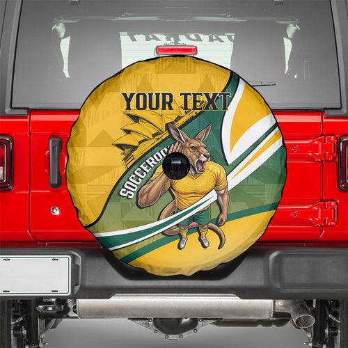 Personalized Australia Soccer Kangaroo Mascot Spare Tire Cover Sydney Opera House - Hear the Champions Roar Football